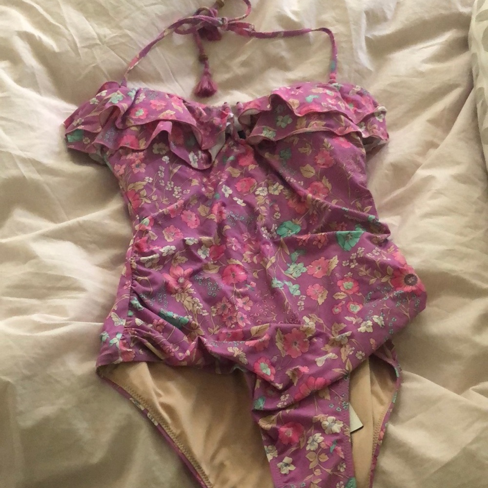 Flower child frill one piece